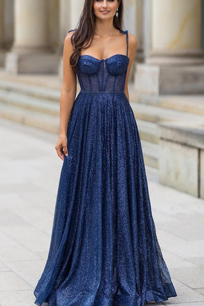 dark blue long dress